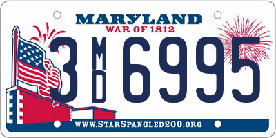 MD license plate 3MD6995