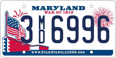 MD license plate 3MD6996