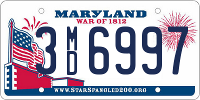 MD license plate 3MD6997