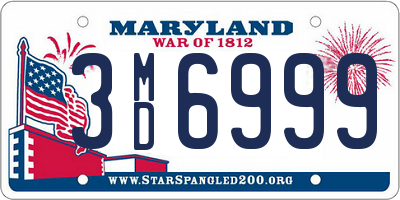 MD license plate 3MD6999