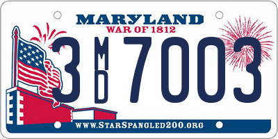 MD license plate 3MD7003