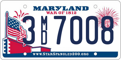 MD license plate 3MD7008