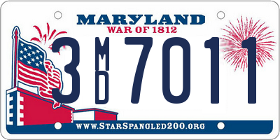 MD license plate 3MD7011