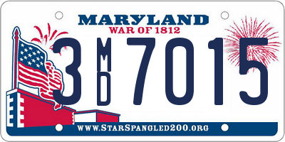 MD license plate 3MD7015