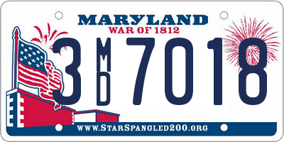 MD license plate 3MD7018