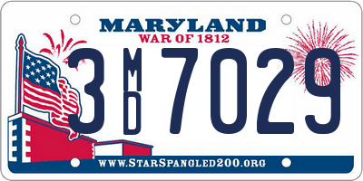 MD license plate 3MD7029