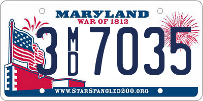 MD license plate 3MD7035