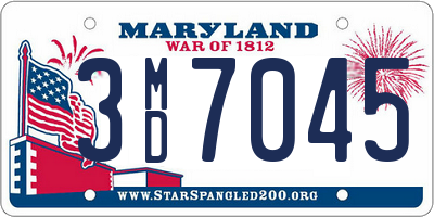 MD license plate 3MD7045