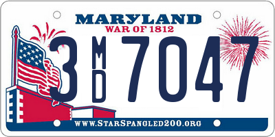 MD license plate 3MD7047