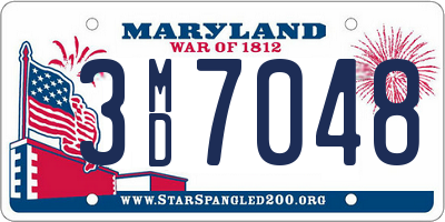 MD license plate 3MD7048