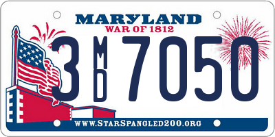 MD license plate 3MD7050