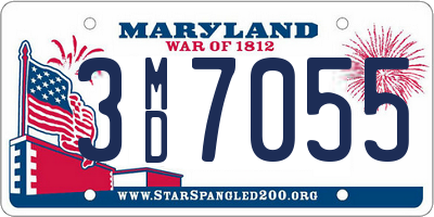 MD license plate 3MD7055