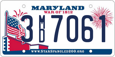 MD license plate 3MD7061