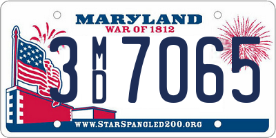 MD license plate 3MD7065