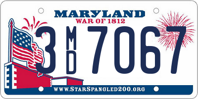 MD license plate 3MD7067