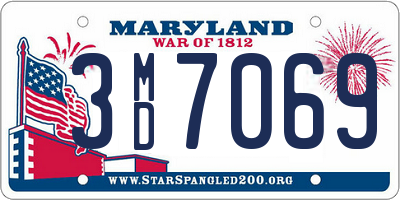 MD license plate 3MD7069