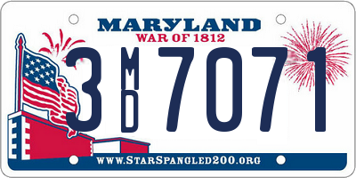 MD license plate 3MD7071