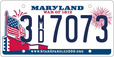 MD license plate 3MD7073