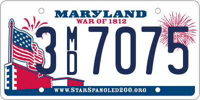 MD license plate 3MD7075