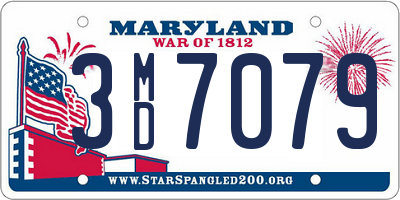 MD license plate 3MD7079