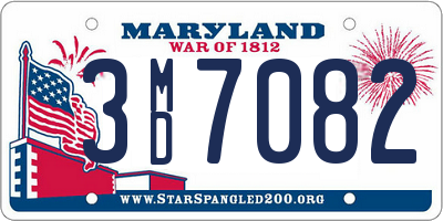 MD license plate 3MD7082