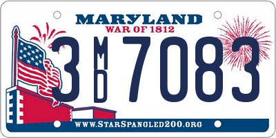 MD license plate 3MD7083