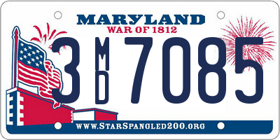 MD license plate 3MD7085