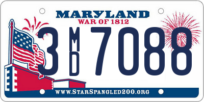 MD license plate 3MD7088