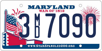 MD license plate 3MD7090