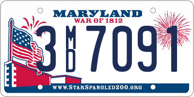 MD license plate 3MD7091