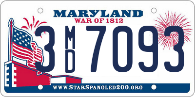 MD license plate 3MD7093