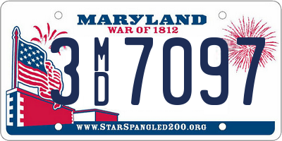 MD license plate 3MD7097