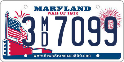 MD license plate 3MD7099