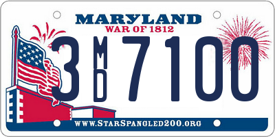 MD license plate 3MD7100