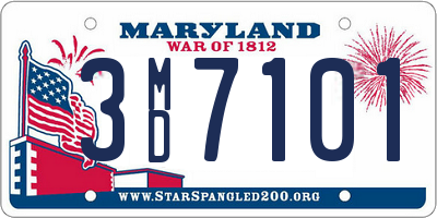 MD license plate 3MD7101