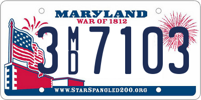 MD license plate 3MD7103