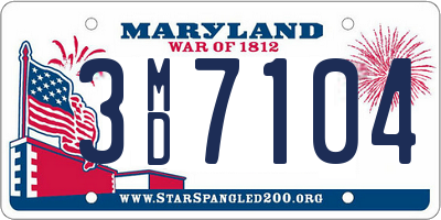 MD license plate 3MD7104