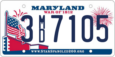 MD license plate 3MD7105