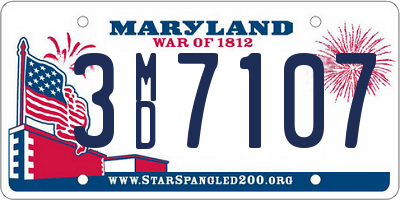 MD license plate 3MD7107