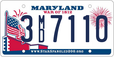 MD license plate 3MD7110