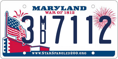 MD license plate 3MD7112