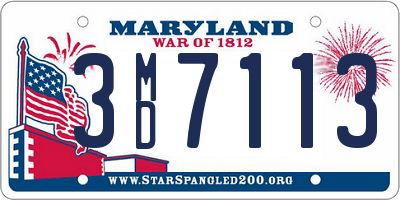 MD license plate 3MD7113