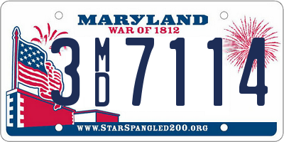 MD license plate 3MD7114