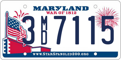 MD license plate 3MD7115