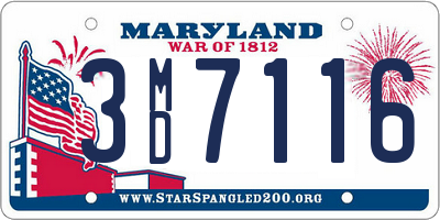 MD license plate 3MD7116