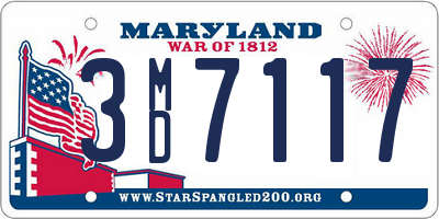 MD license plate 3MD7117