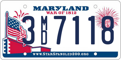 MD license plate 3MD7118