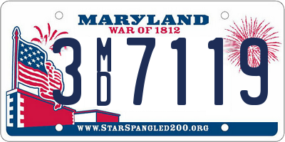 MD license plate 3MD7119