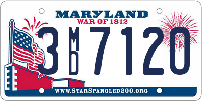 MD license plate 3MD7120