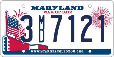 MD license plate 3MD7121